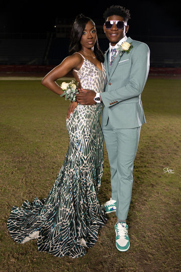 Mint 3 Piece Notched Lapel Men Ball Wedding Suits